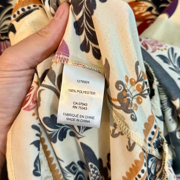 Joie Boho Floral Pineapple Print Ruffle Hem Dress – Size S - Picture 6 of 10